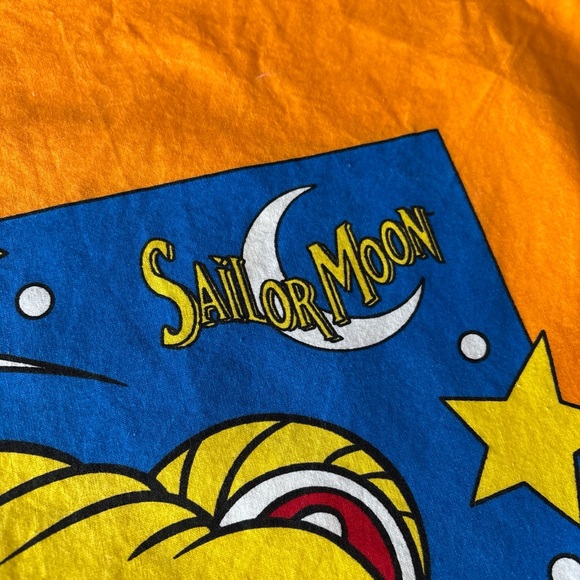 Vintage 1998 anime Sailor Moon Orange duvet Blanket or large pillow case(?) rare - Picture 3 of 16